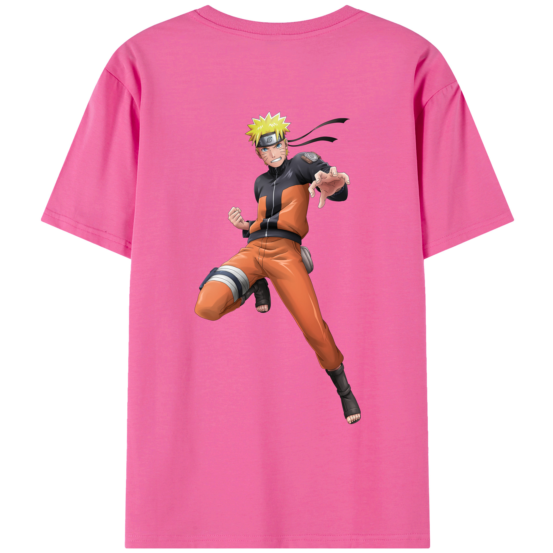 （画像用） NARUTO -ナルト- うずまき ナルト Uzumaki Naruto レディース半袖Tシャツ(バックプリント)